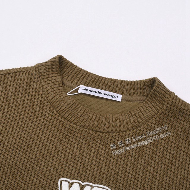 AlexanderWang專櫃2023FW新款刺繡針織衫毛衣 男女同款 tzy2996